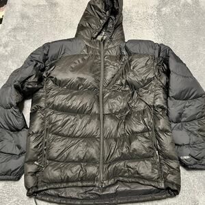 Outdoor Research Jacket Mens XXL Black Pertex Endurance Down Hooded Coat **flaws